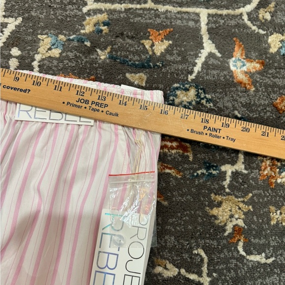 NWT Project Rebel Stripe Pajama Pants Cotton Women’s Size Large Pink White - Picture 4 of 5